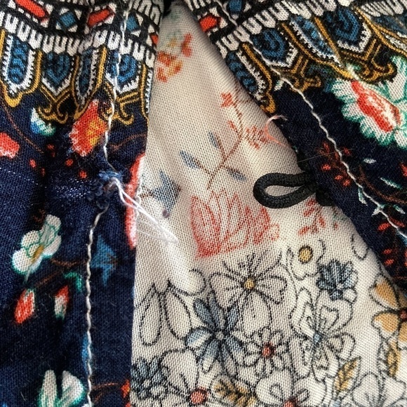 R. Vivimos button down boho maxi dress split skirt tab sleeves hobo chic print - Picture 13 of 13